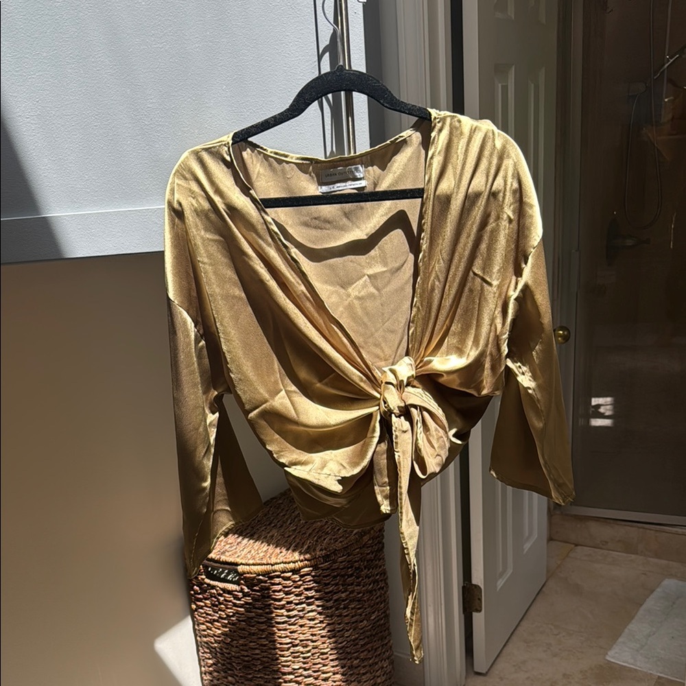 UO silky wrap top!